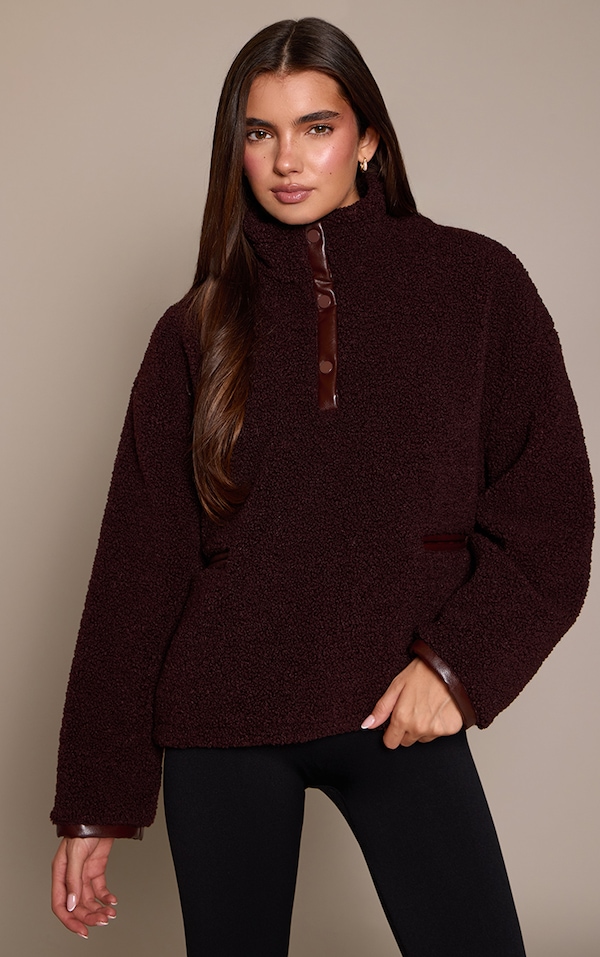 Chocolate Plum Half Zip Fleece 