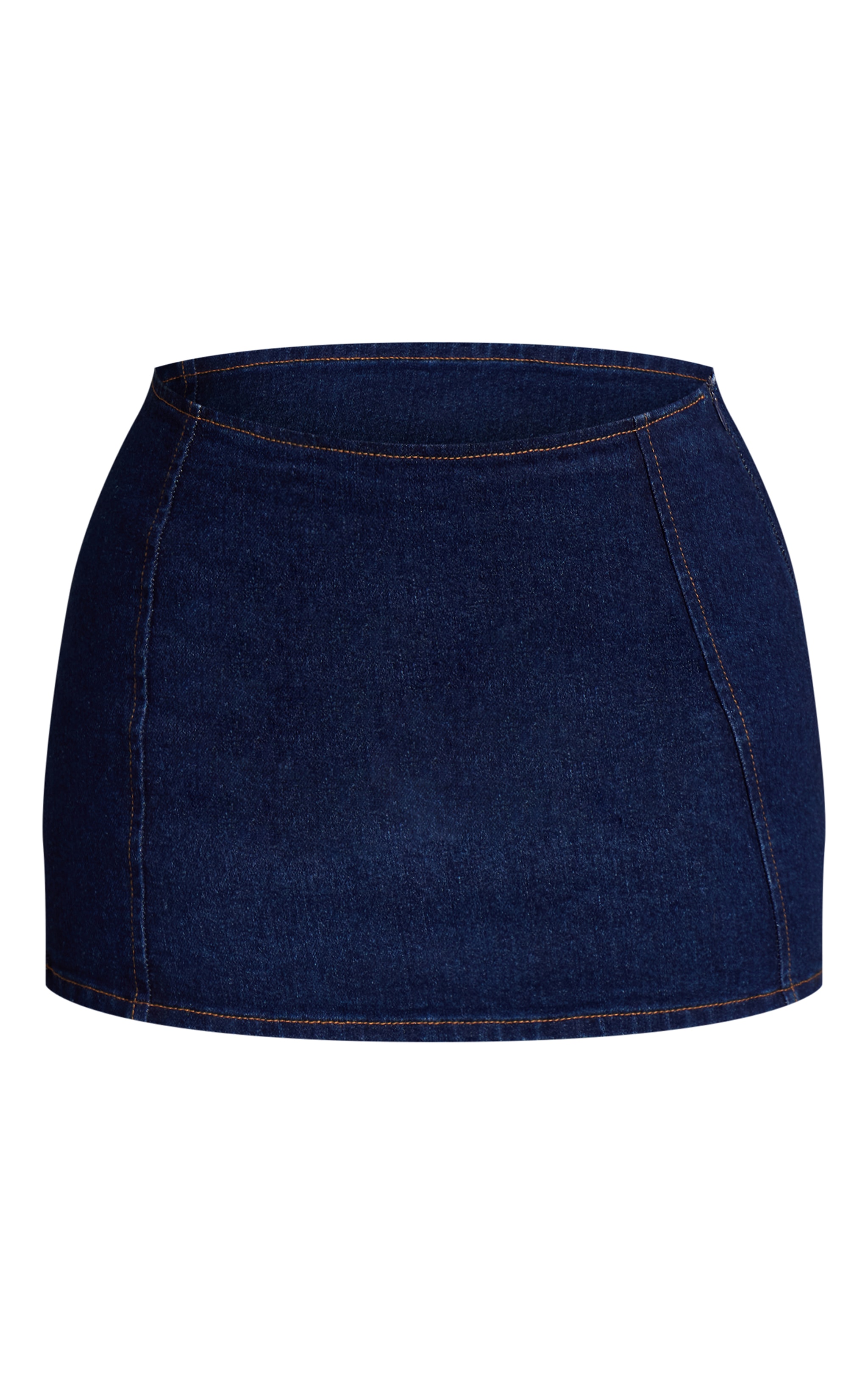 Petite Indigo Denim Fitted Mini Skirt image 6