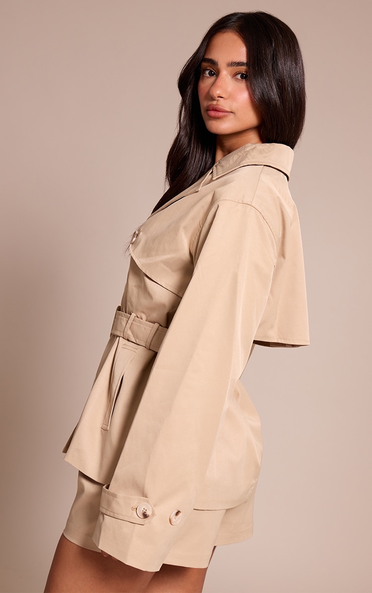 Petite Trench mi-long beige à taille cintrée image 2