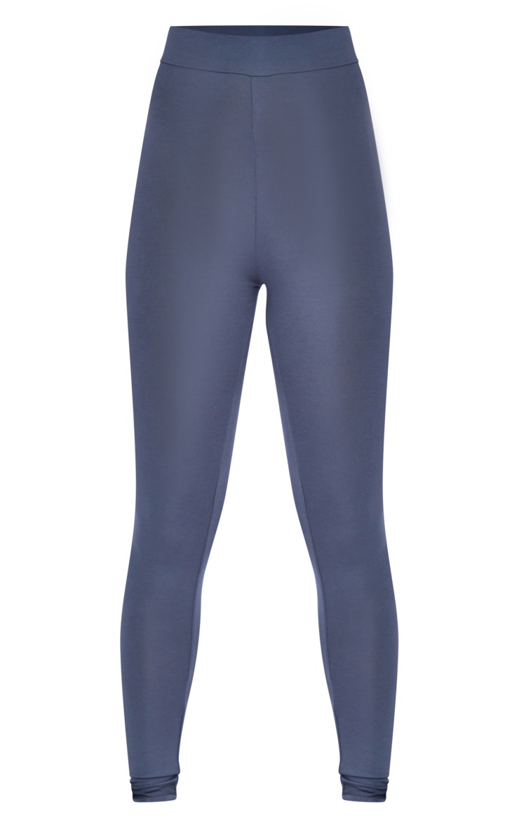 Charcoal Grey Basic High Waisted Leggings image 5