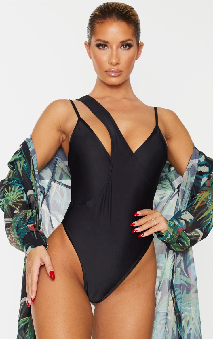 Black Double Strap Swimsuit