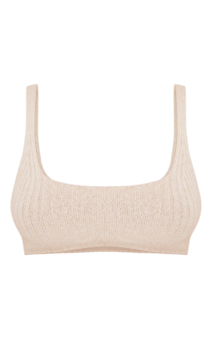 Oatmeal Luxe Rib Knit Bralet image 5