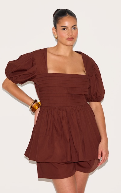 Plus Chocolate Floaty Poplin Shorts