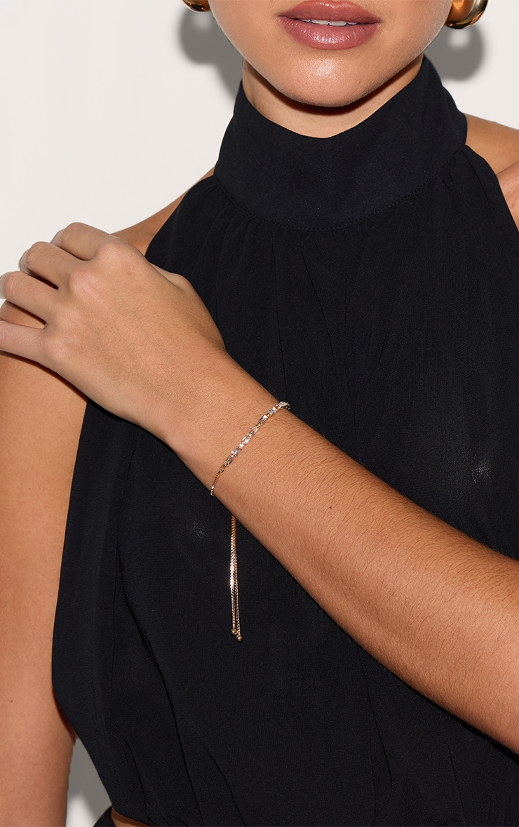 Gold Gem Detail Pull Bracelet image 3
