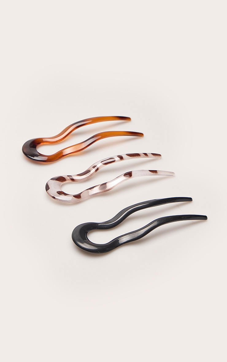 Tortoiseshell Hair Slider Clip Multi Pack image 3
