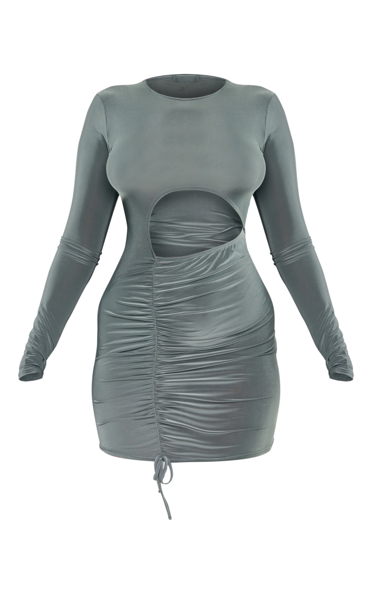 Leopard Slinky Cut Out Skirt main image 1