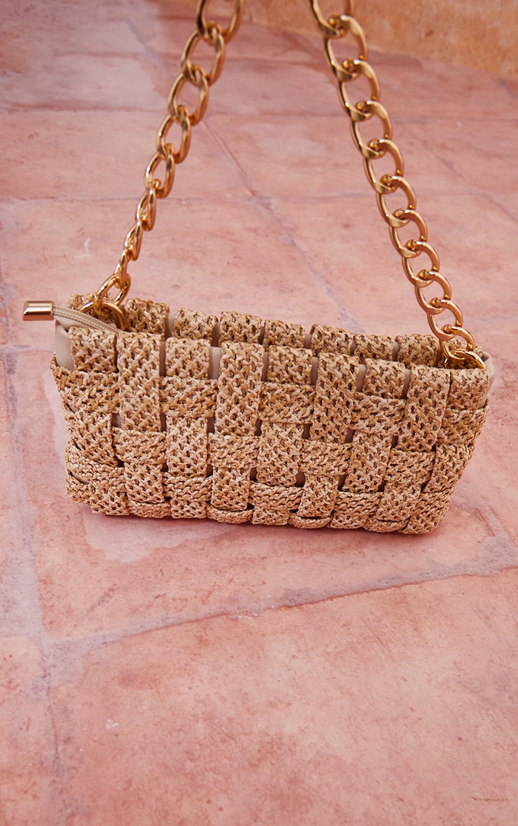 Sand Oversized Weave Shoulder Bag image 3