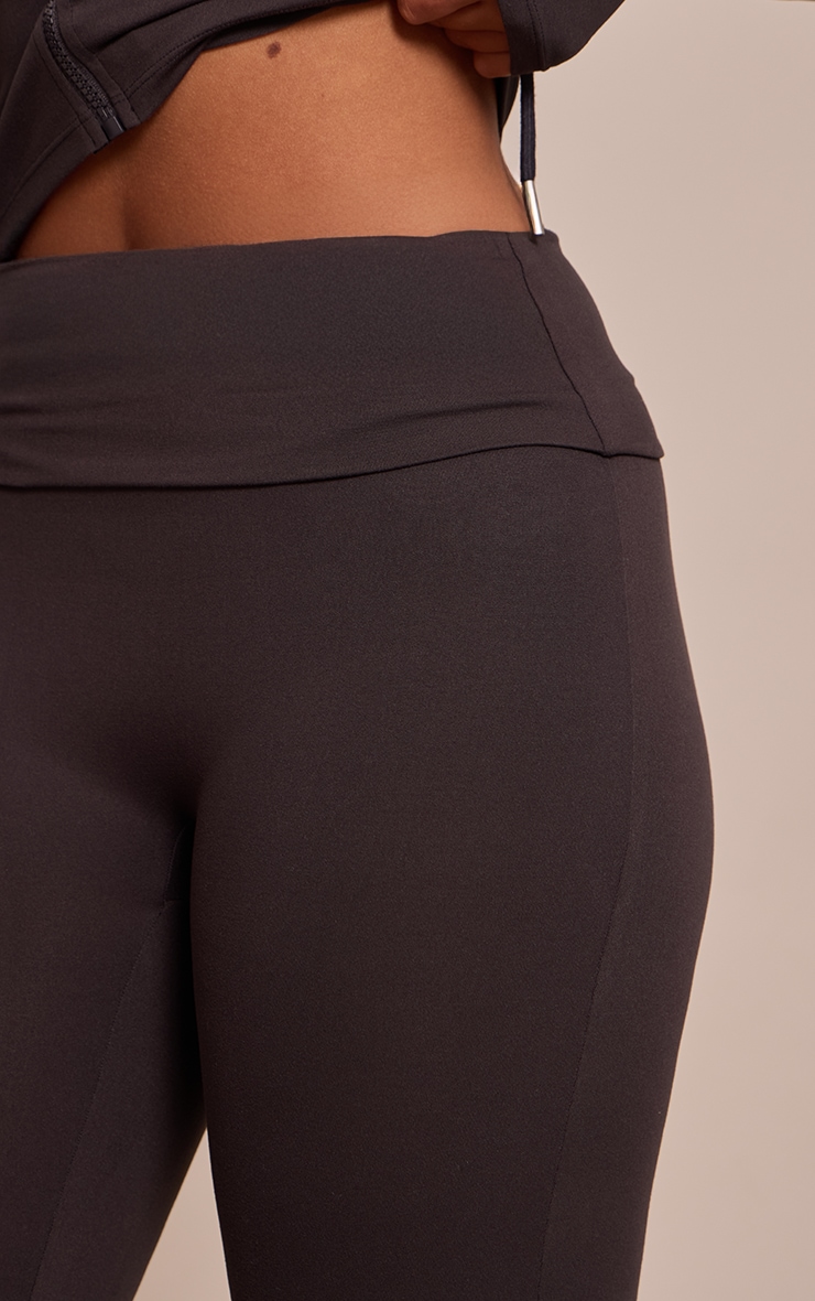 Shape Charcoal Sculpted Fold Over Waist Flare Pants image 4