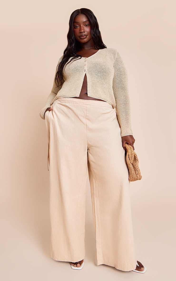 Plus Cream Filagree Button Cardigan image 3