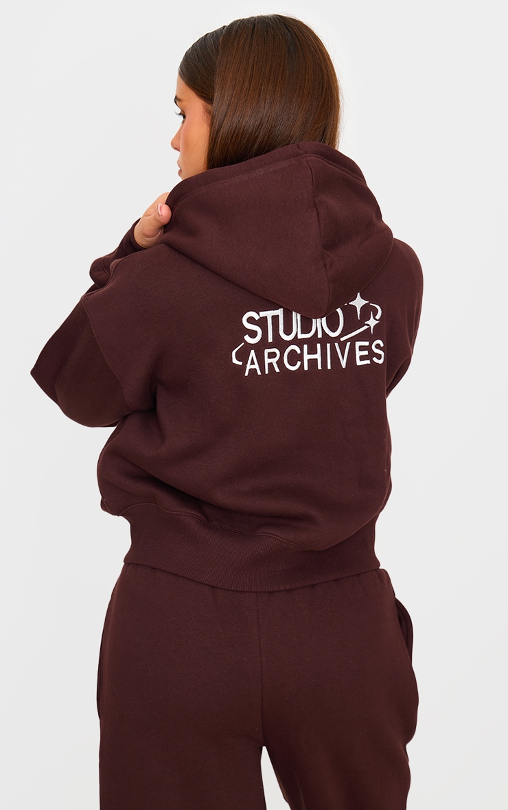 Chocolate Studio Archives Embroidered Zip Up Jacket image 2