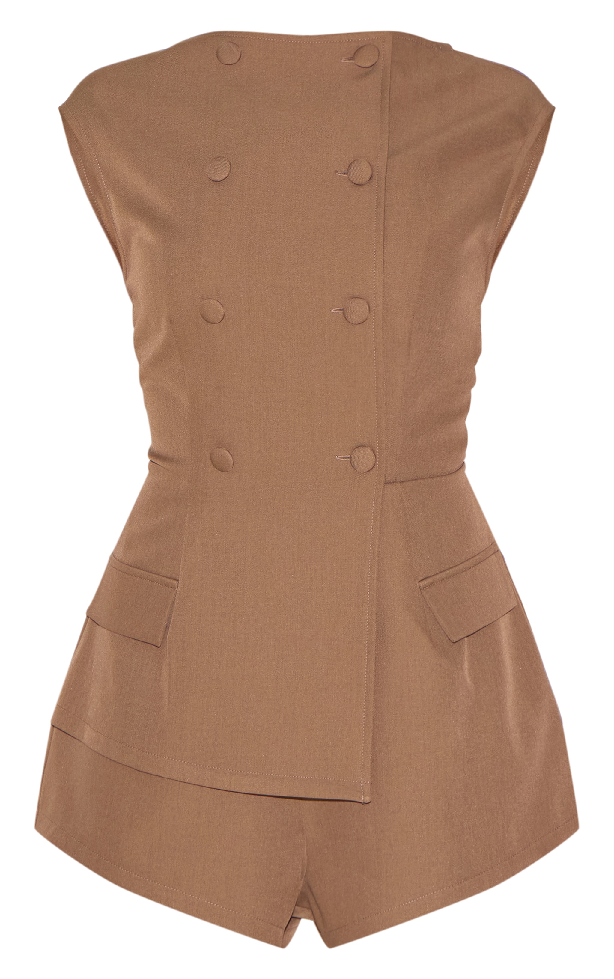 Petite Mushroom Sleeveless Tailored Playsuit image 5