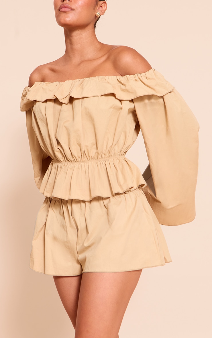 Stone Cotton Woven Floaty Mini Shorts image 2