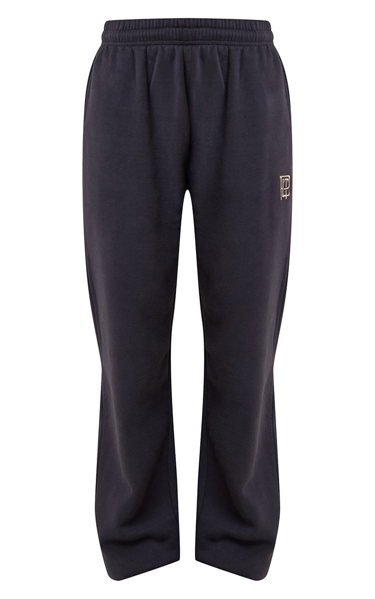 Navy PLT Embroidered Cotton Fleece Cuffed Sweat Pants image 5