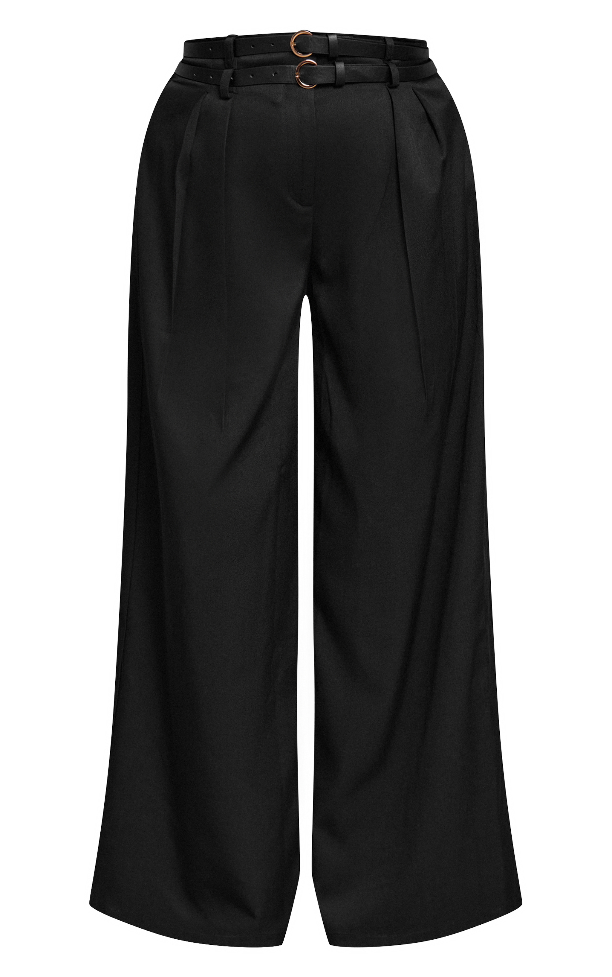 Shape Black Double Belted Tailored Wide Leg Pant image 5