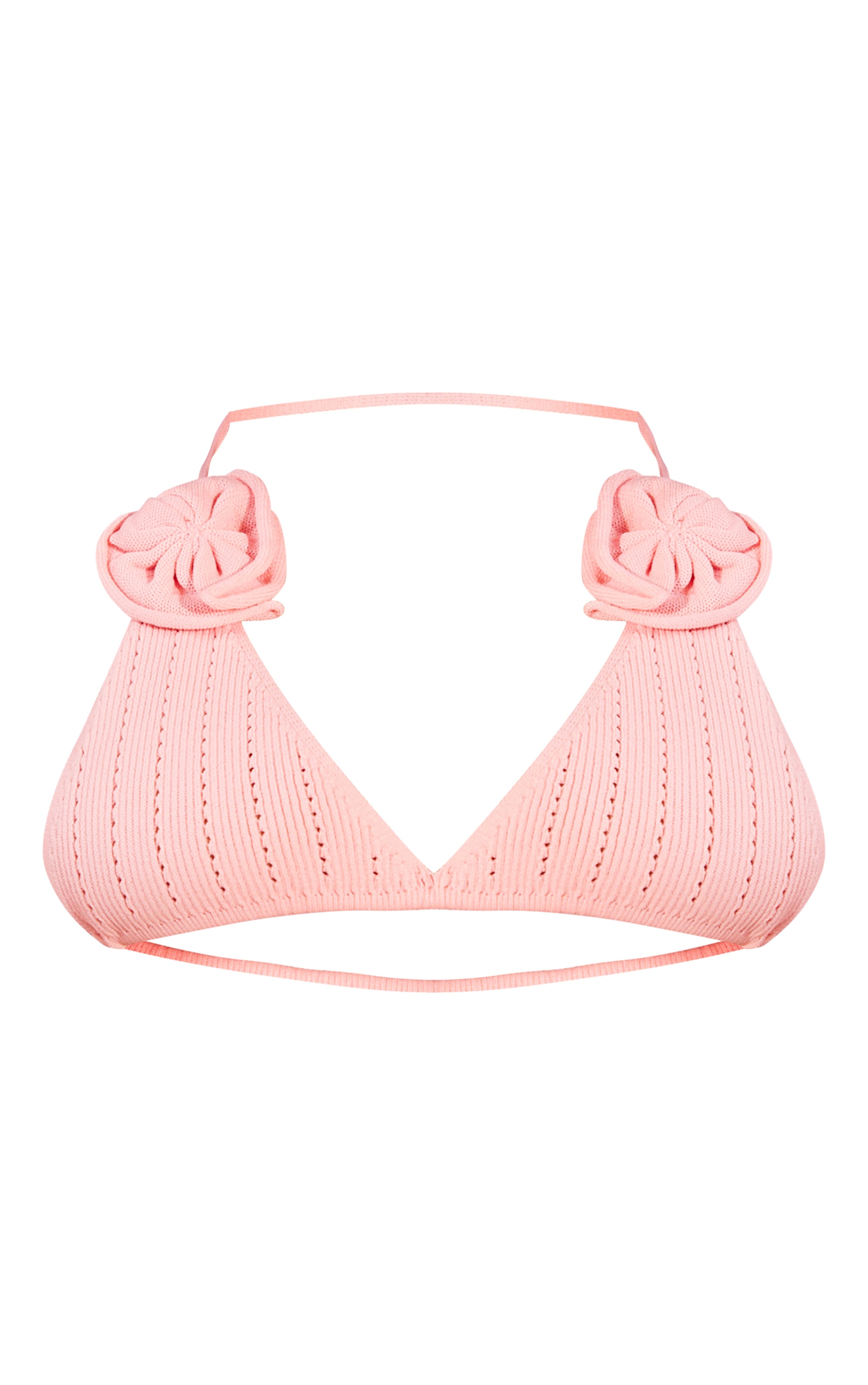 Petite Pink Knit Applique Bralet And Skirt Set image 5