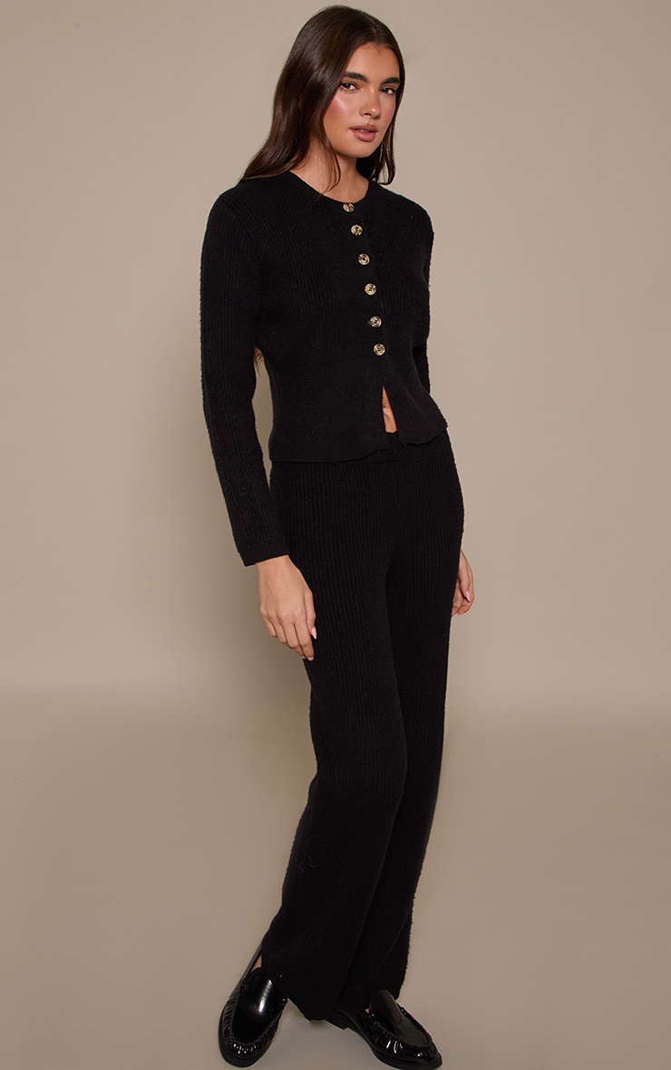 Black Cinched Waist Cardigan  image 3