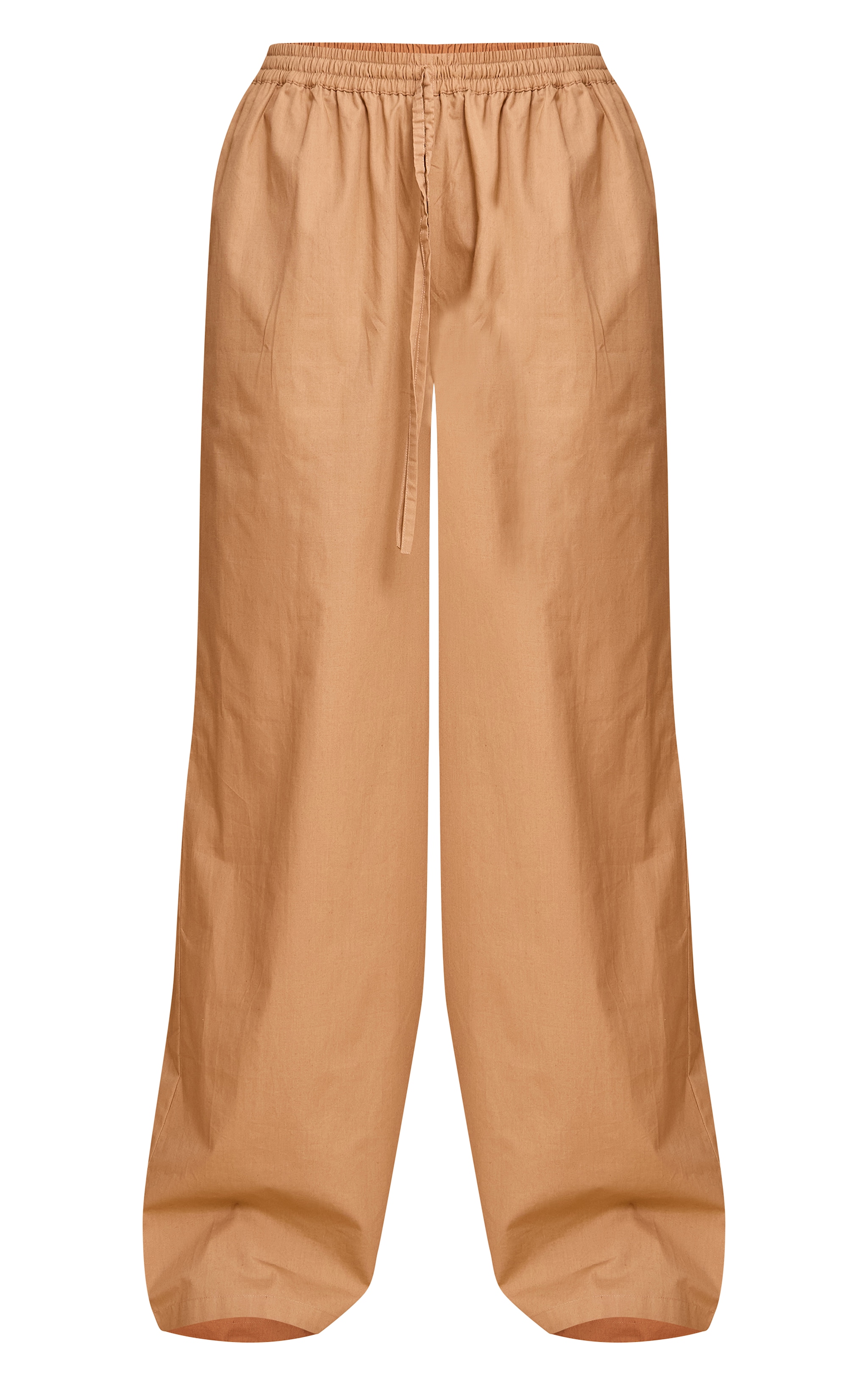 Sand Cotton Poplin Wide Leg Pants image 5