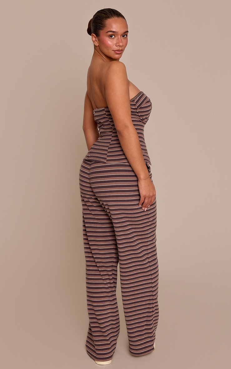 Shape Chocolate Striped Wide Leg Joggers image 3