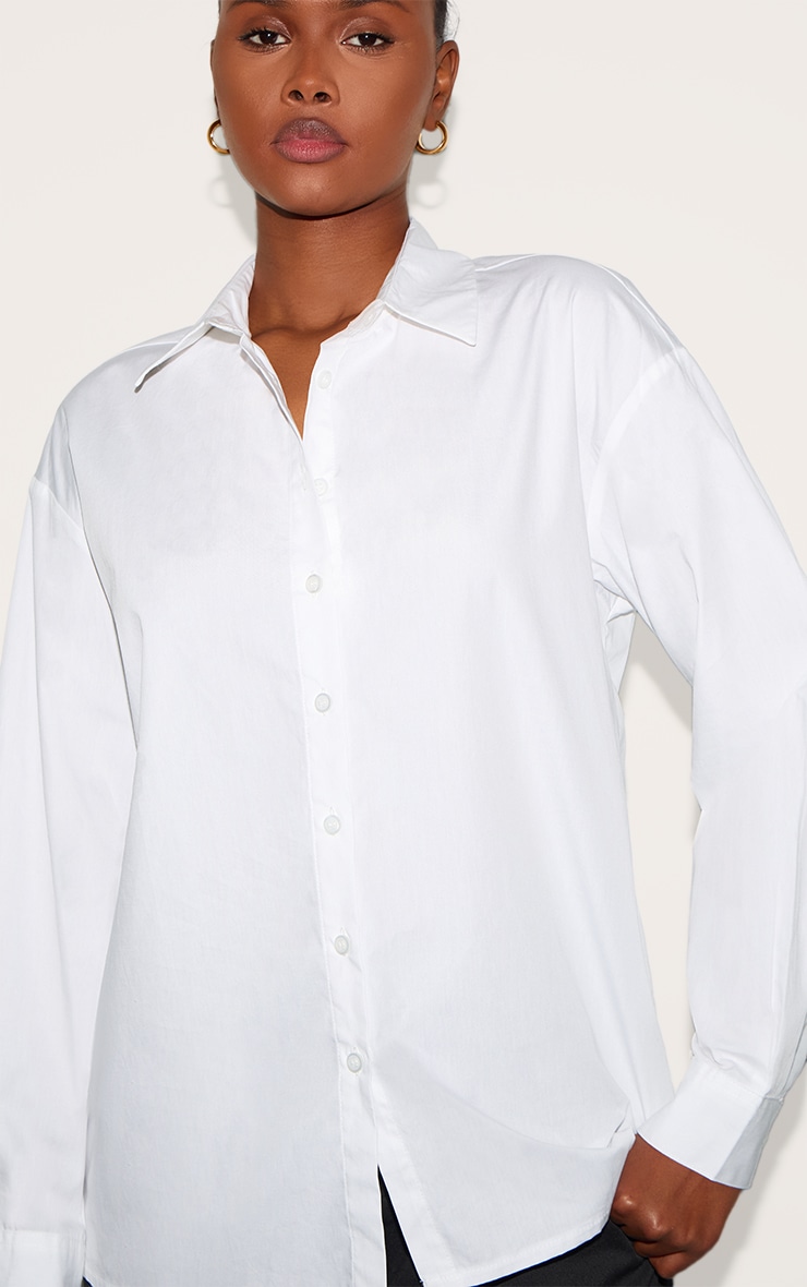 White Cotton Button Shirt image 4