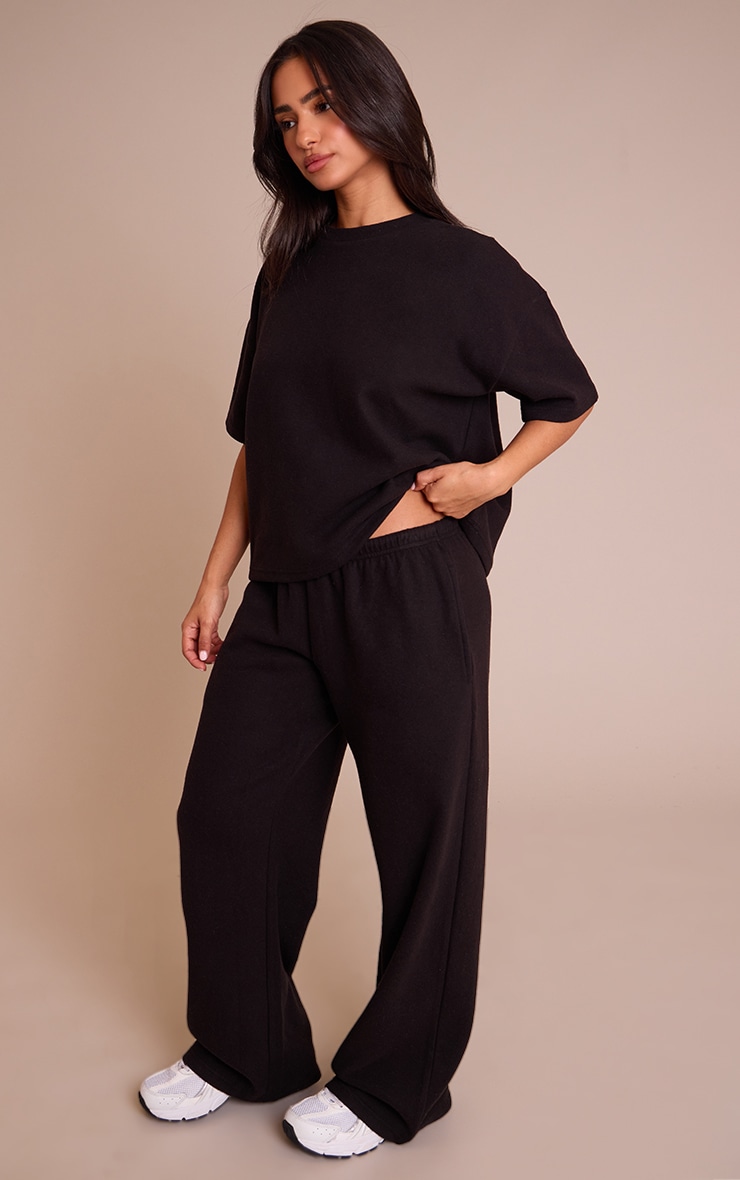 Petite Black Soft Touch Boxy T-shirt image 3