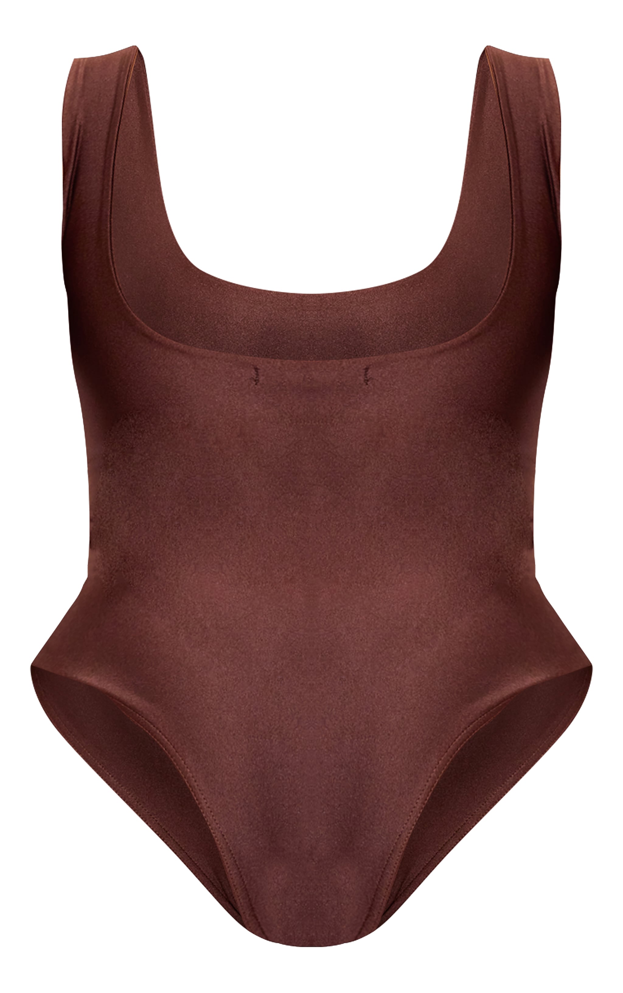 Plus Maillot de bain chocolat côtelé à col rond image 6