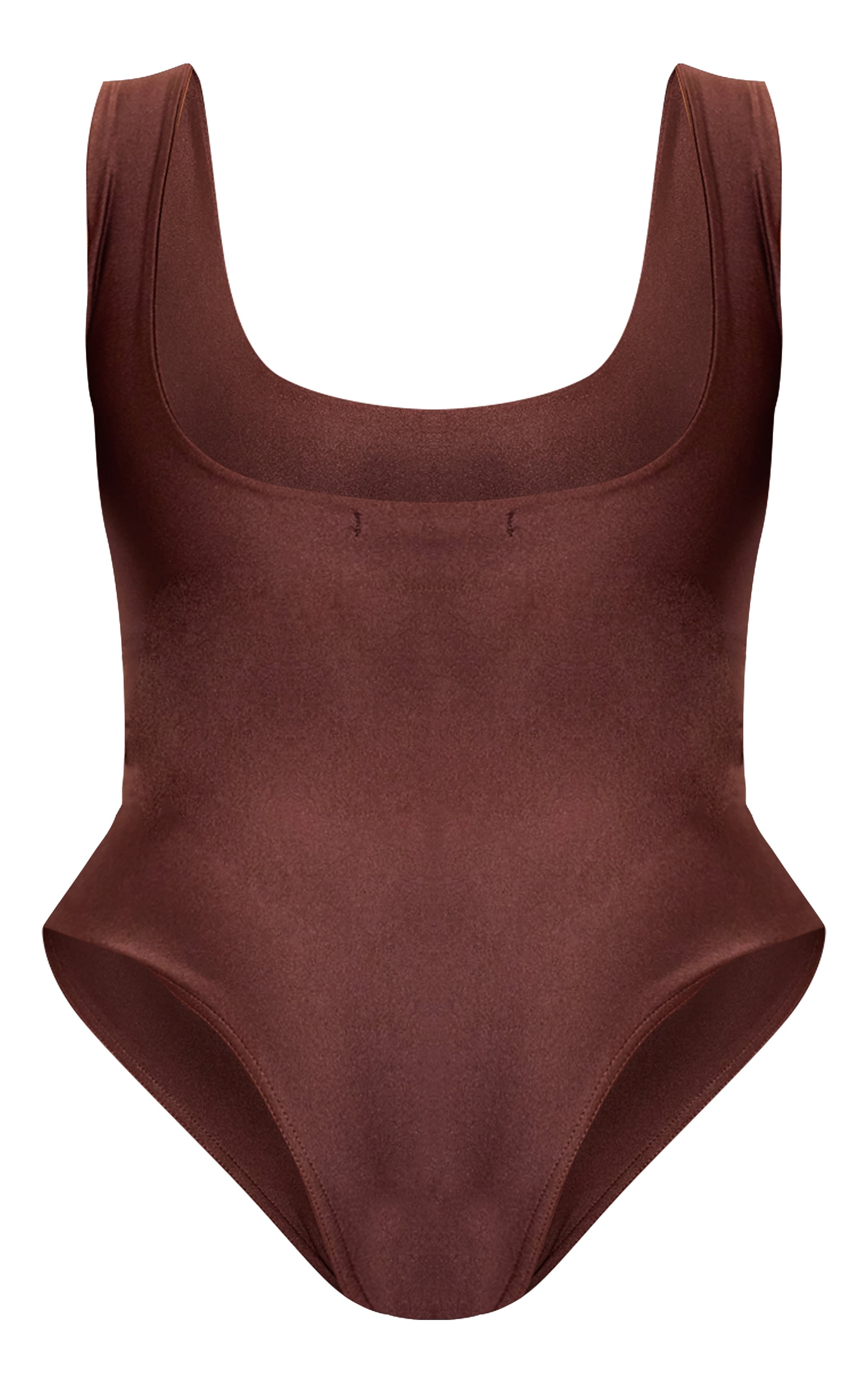 Plus Maillot de bain chocolat côtelé à col rond image 6