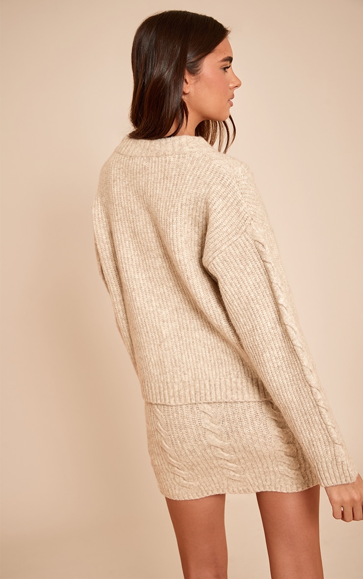 Stone Cable Knit Mini Skirt image 3