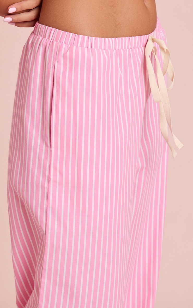 Pink Pinstripe Pants with Contrast Ties  image 4
