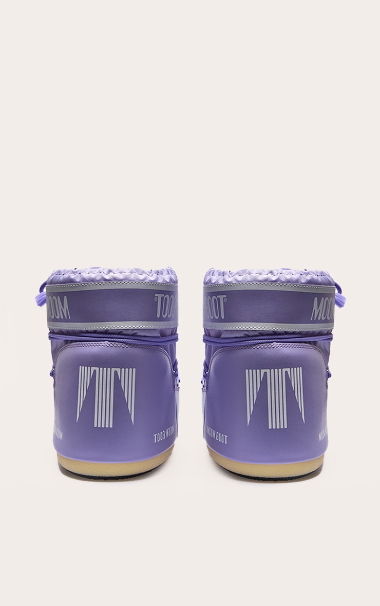 Moon Boots basses en nylon lilas à slogan image 3