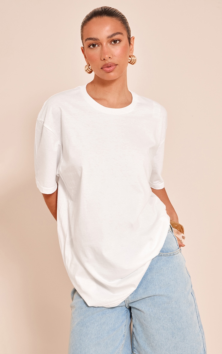 T-shirt oversize blanc à graphique assiette d'homards image 2