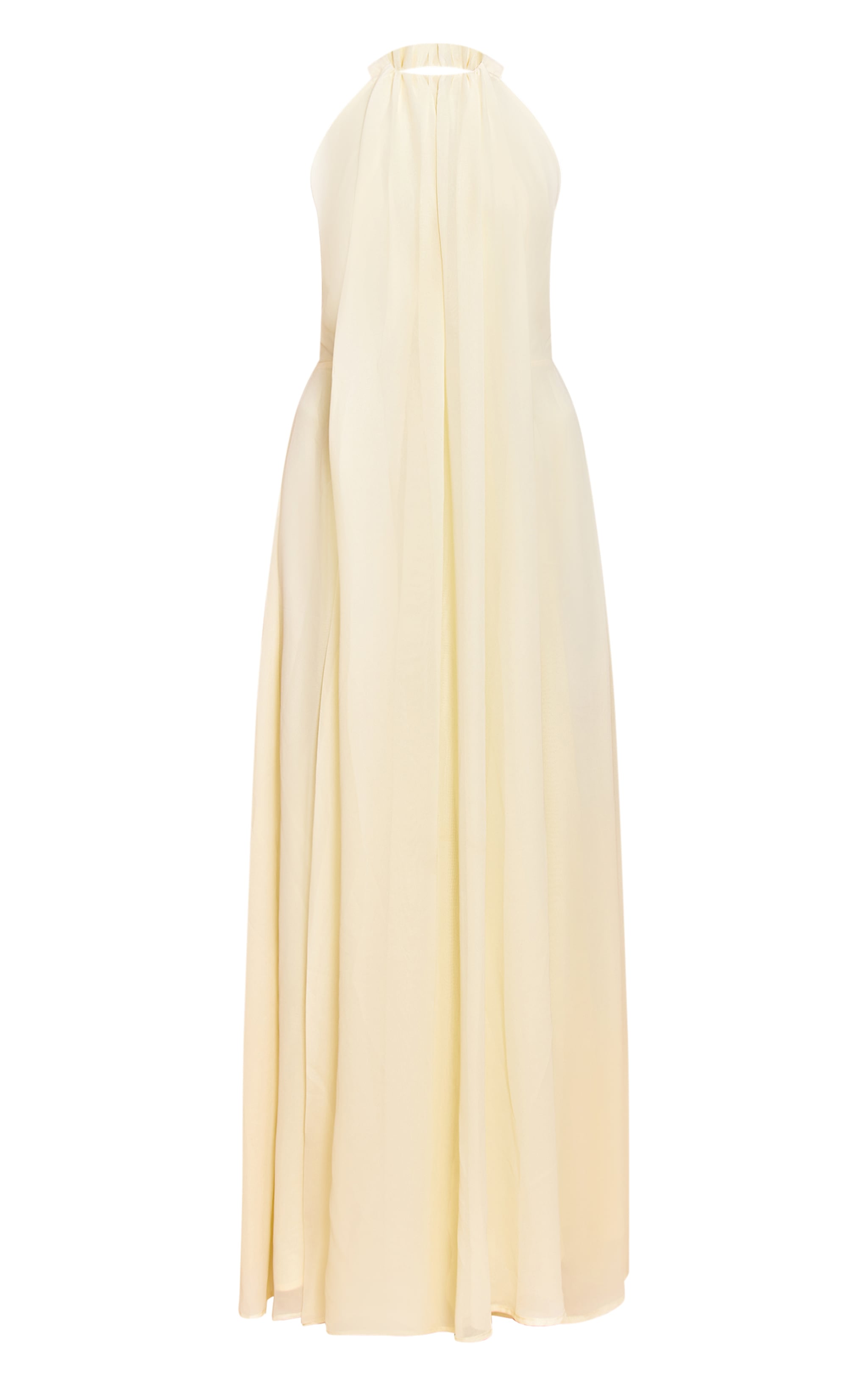 Lemon Chiffon Extreme Pleated Maxi Dress image 5