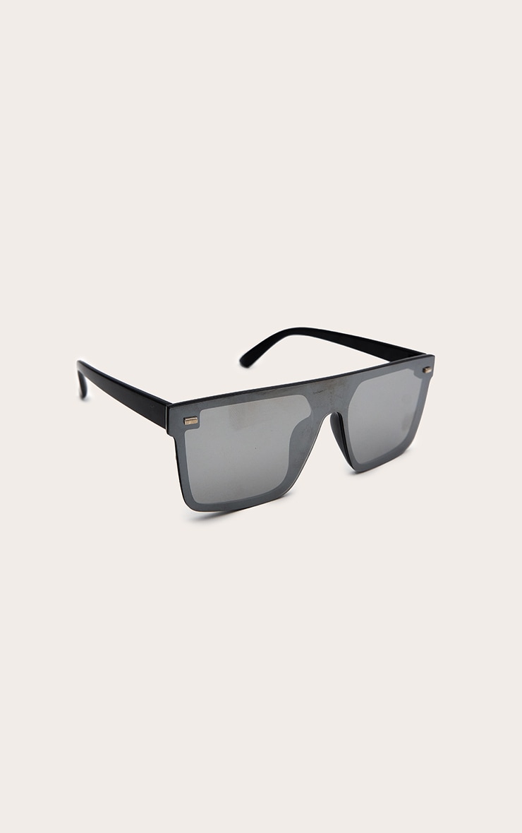Silver Oversized Resin Frame Fade Lens Sunglasses image 2