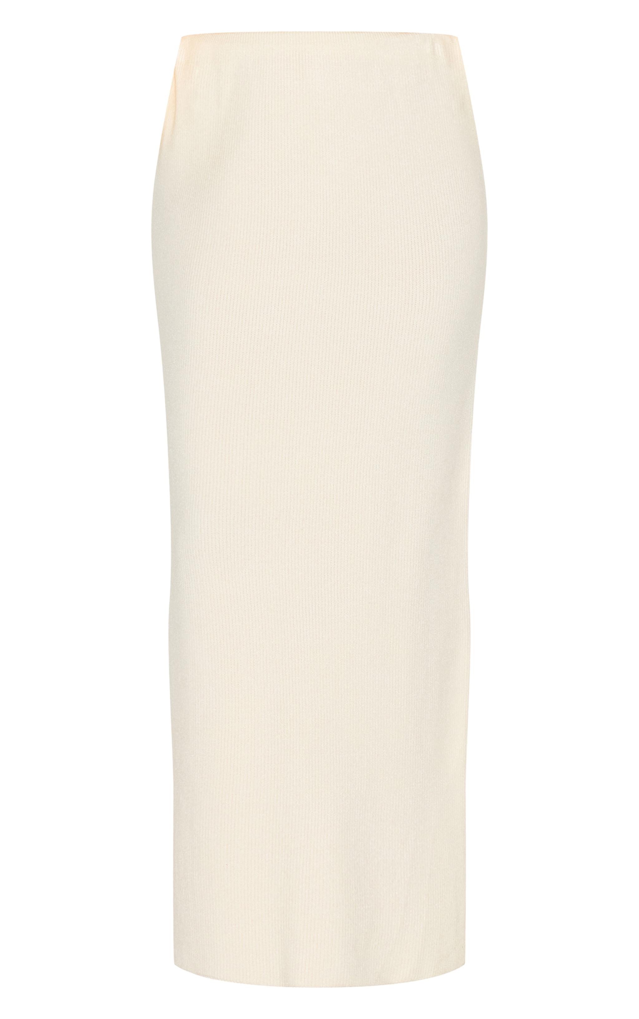Petite Jupe longue en maille crème à taille basse image 5