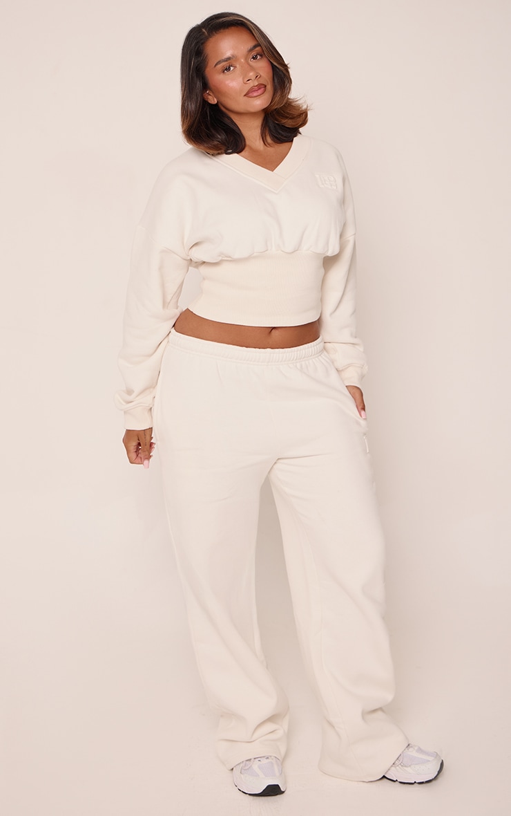 Shape Cream Embossed PLT Logo Track Pant