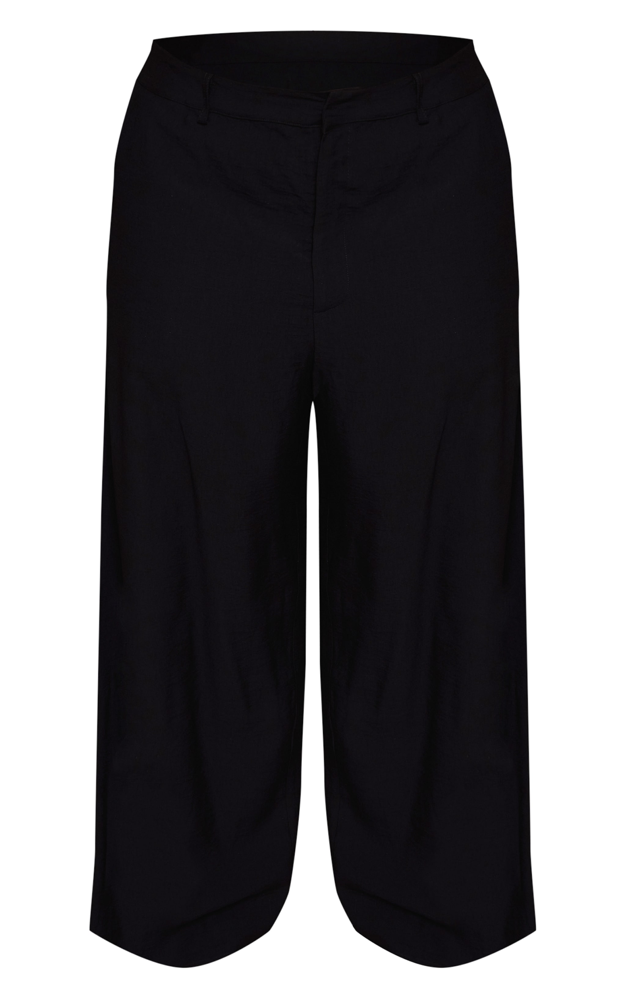 Plus Black Woven High Waisted Wide Leg Pants image 5