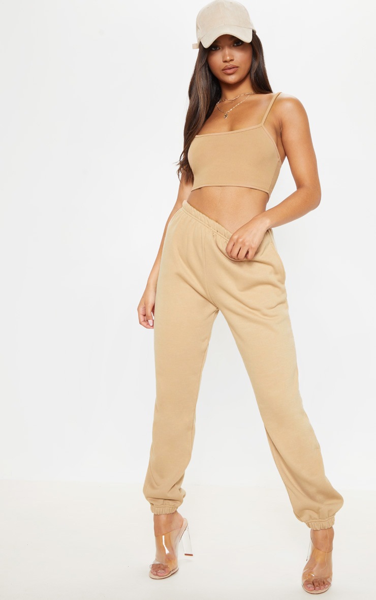Pantalon de jogging taupe casual