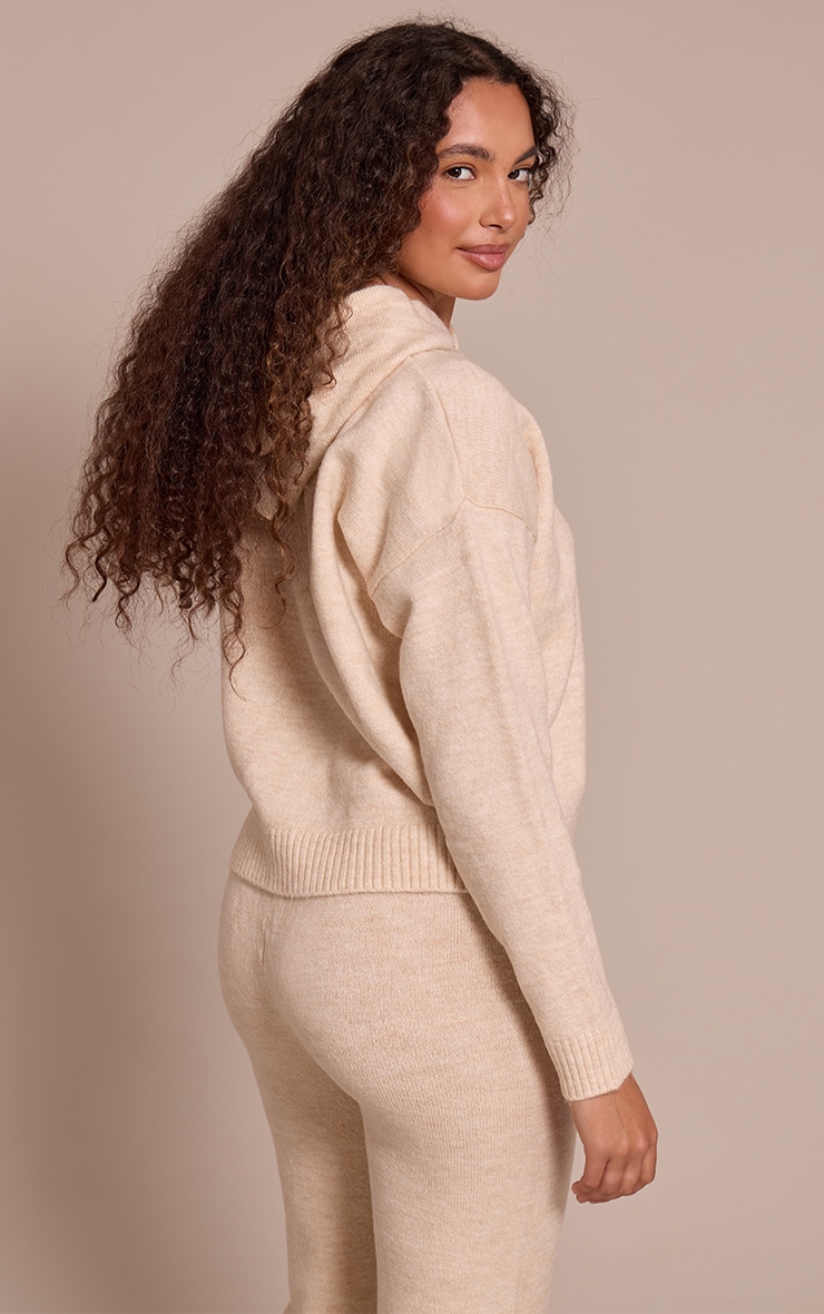 Tall Stone Oversized Knitted Hoodie image 2