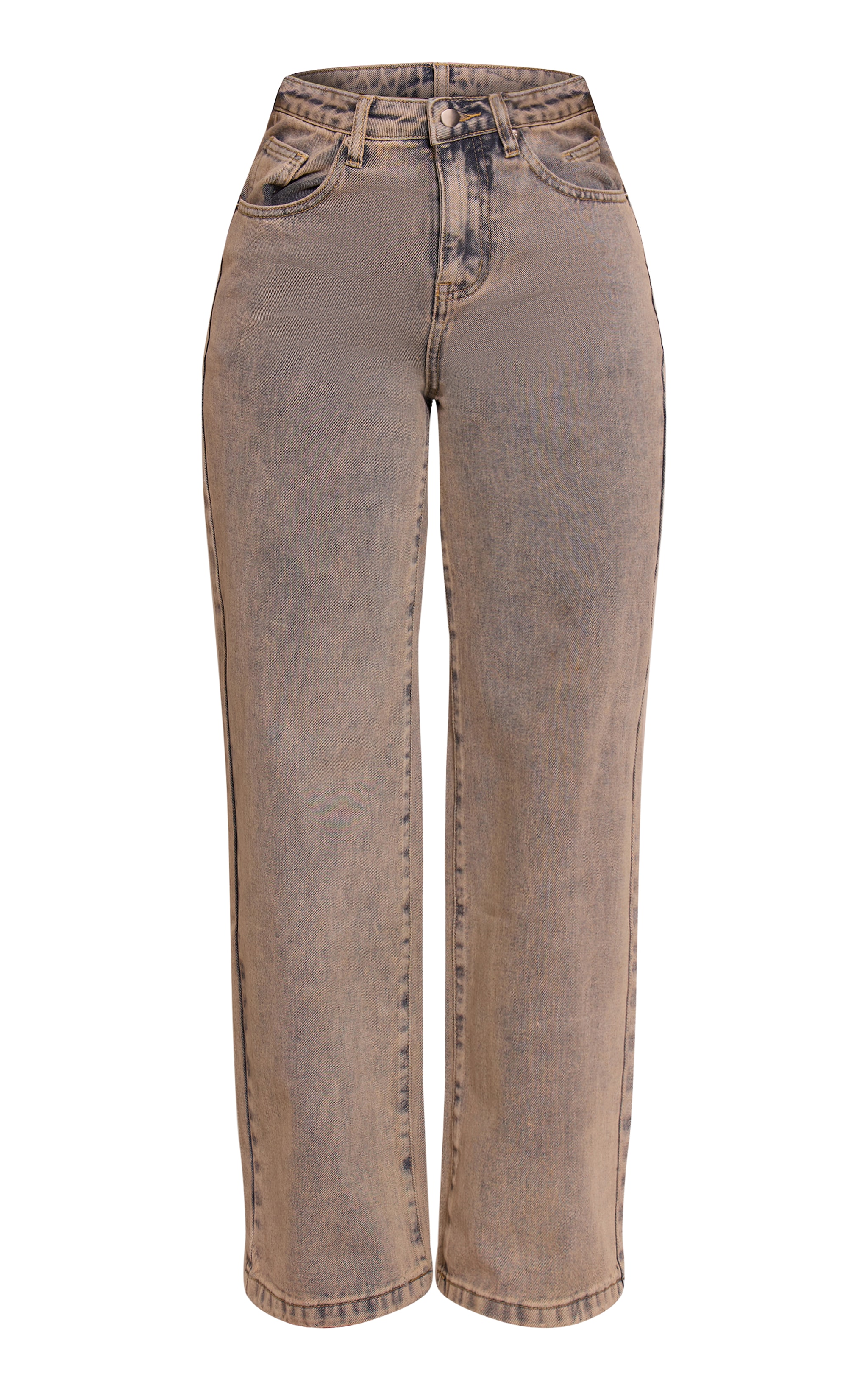 Petite Blue Vintage Wash Straight Leg Jeans image 5