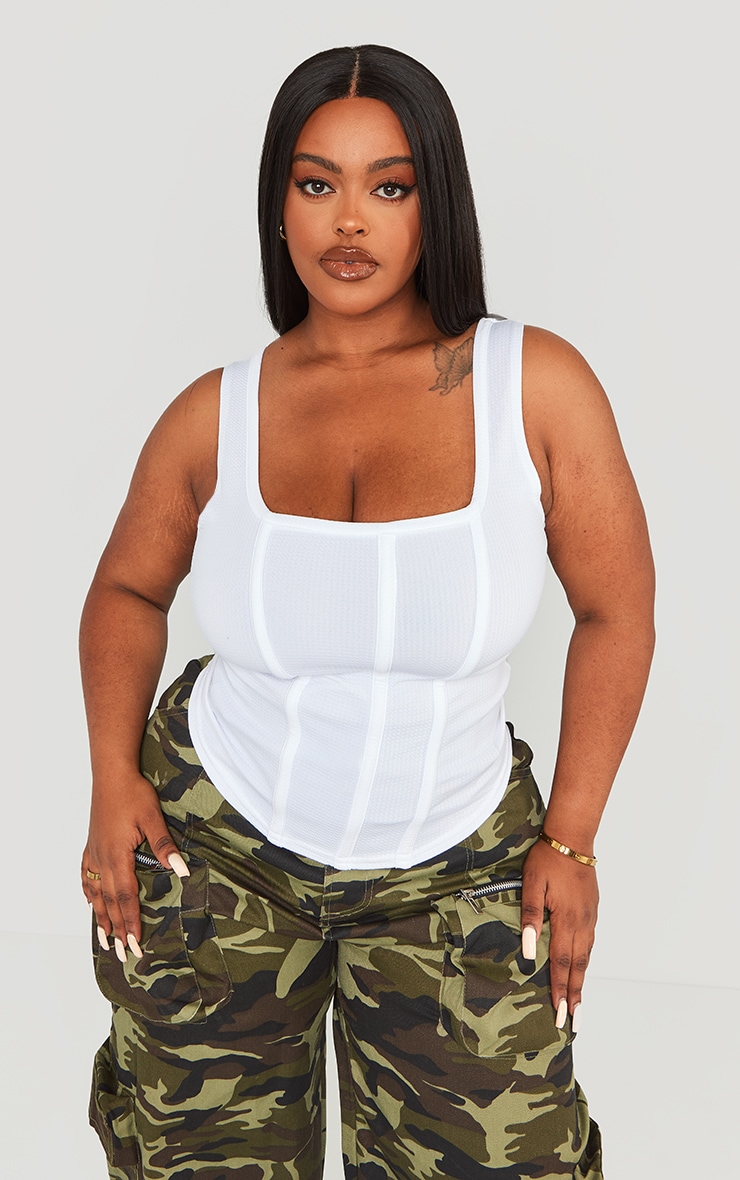 plus size bustier crop top
