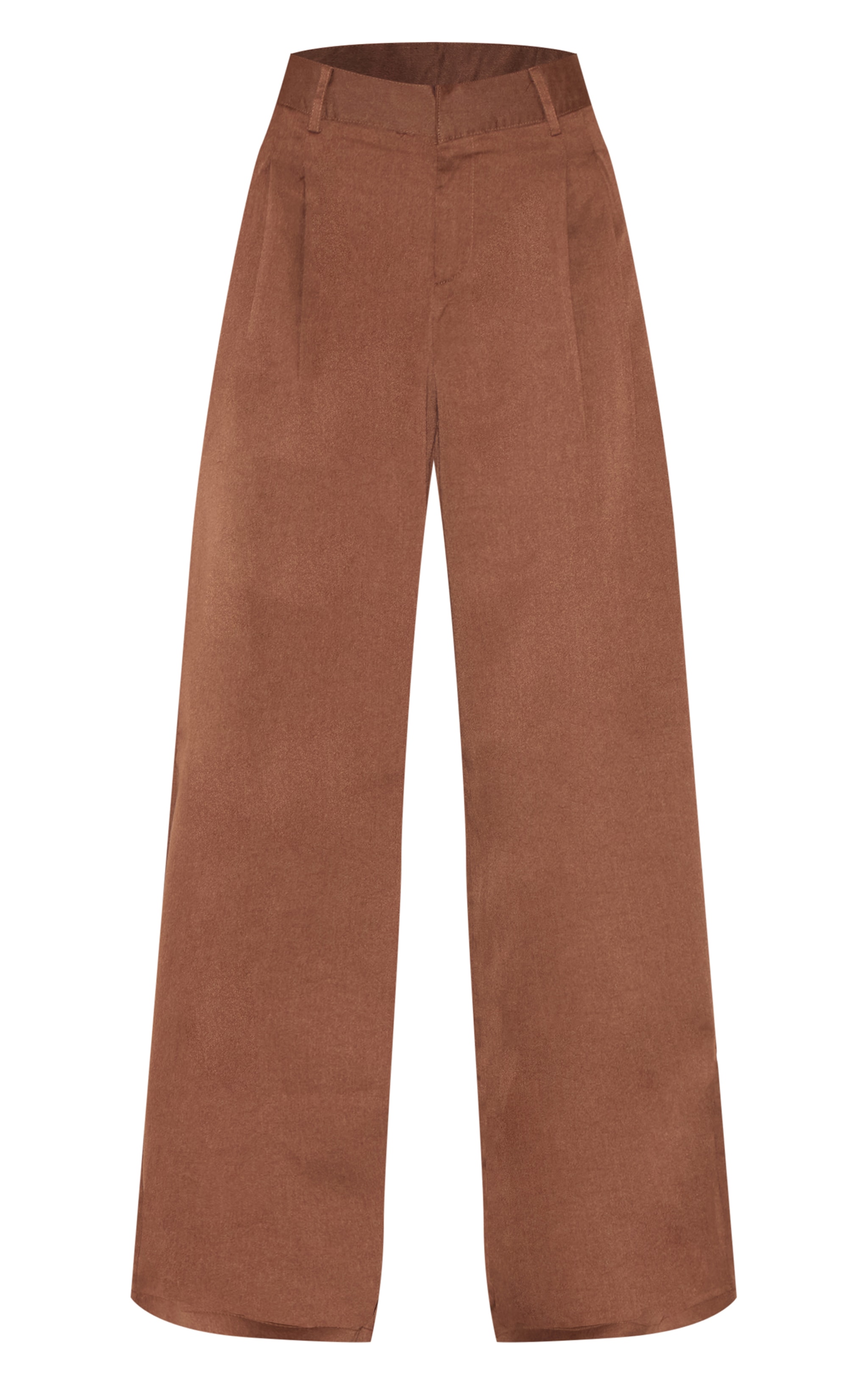 Pantalon droit tissé chocolat à détail boxer rayé contrasté image 5