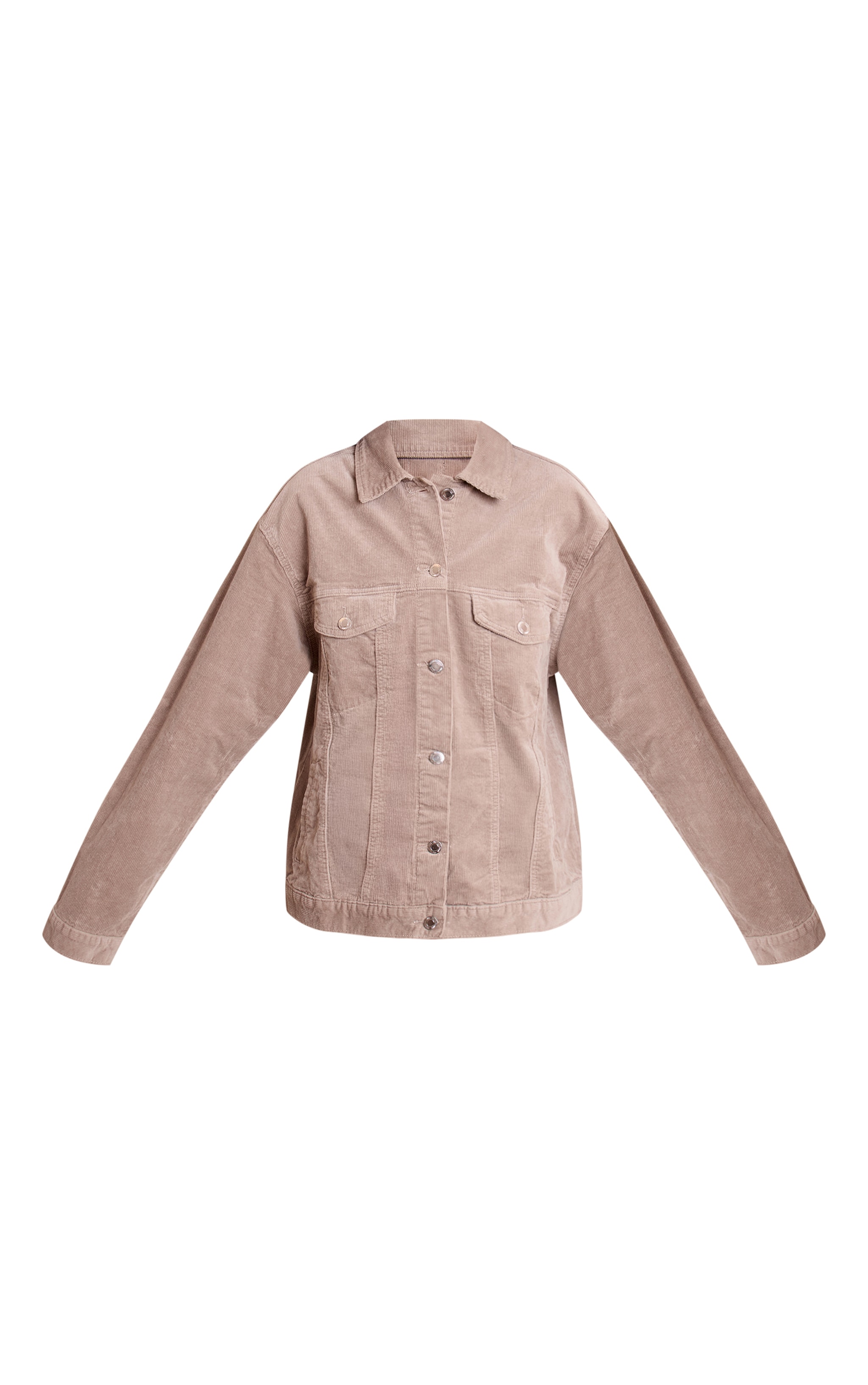 Tall Taupe Cord Denim Shirt image 5