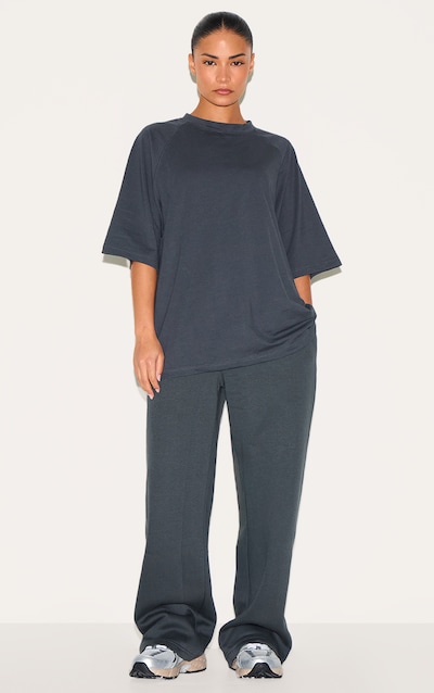 Petite Charcoal Oversized Wide Leg Sweatpants