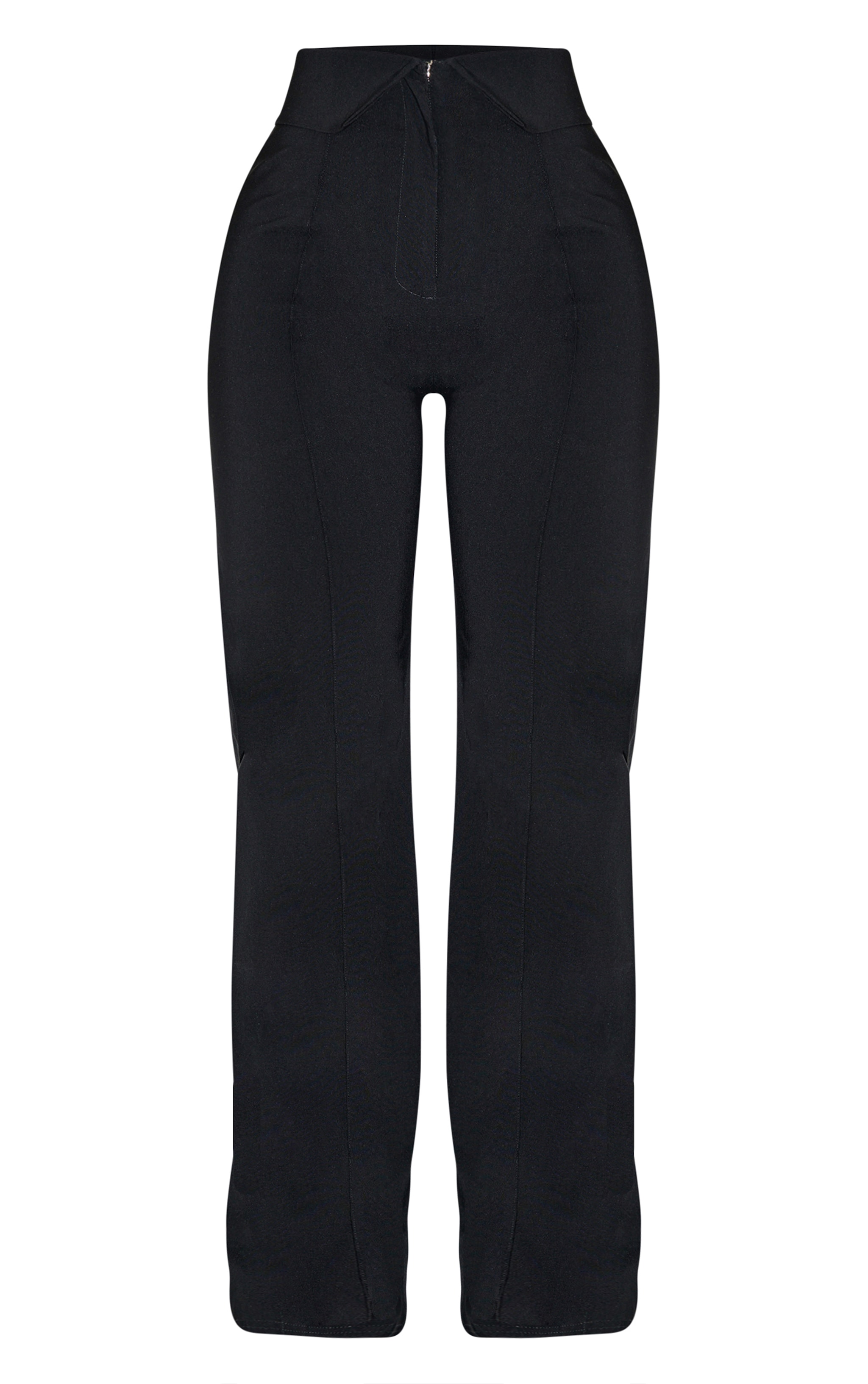 Shape Black Stretch Fold Over Waistband Pants | Shape