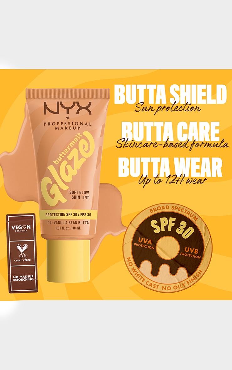 NYX PMU Buttermelt Glaze Glow Skin Tint Vanilla Bean Butta image 2