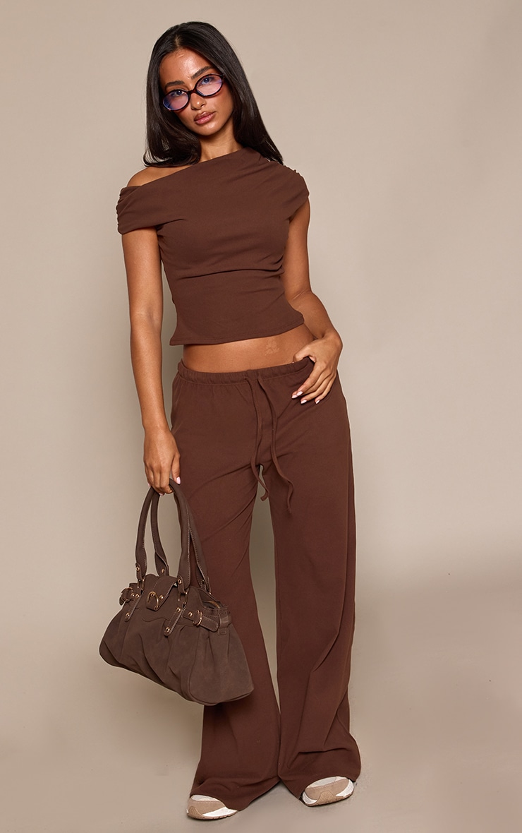 Petite Chocolate Super Soft Asymmetric Top image 3