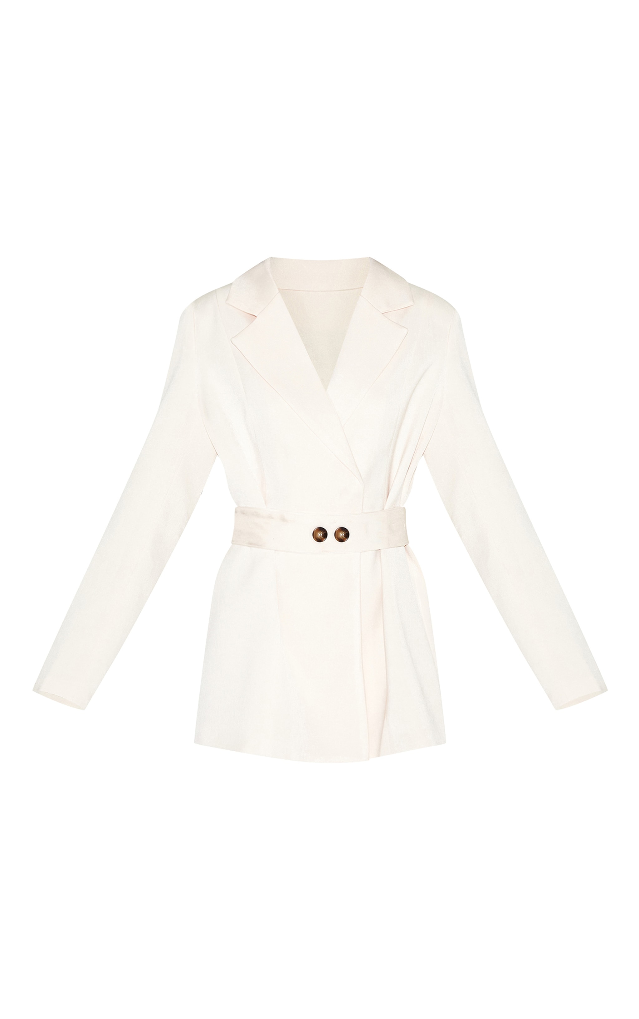 Almond Structured Belted Blazer Dress image 5