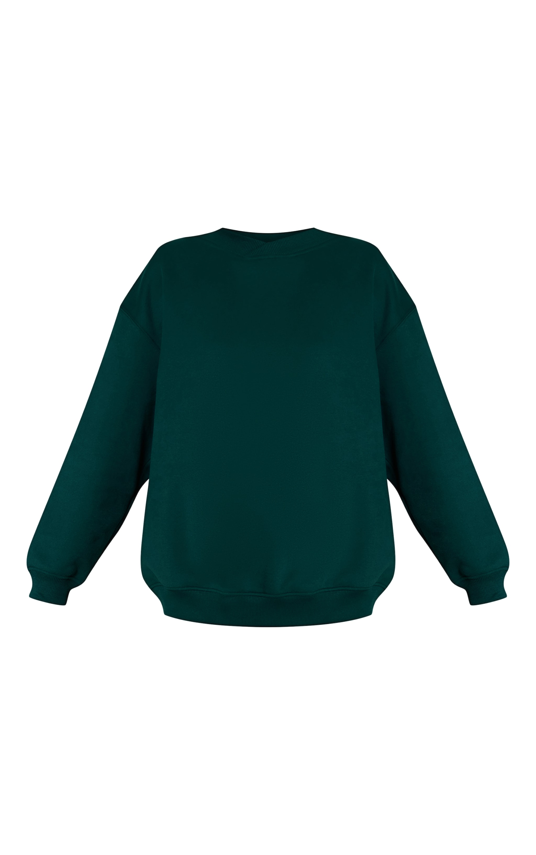 Pine Green Cotton Fleece Crossfront Sweatshirt image 5