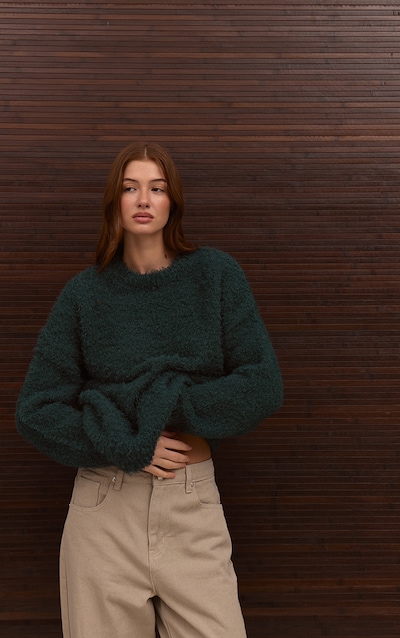 Emerald Teddy Knit Oversized Jumper