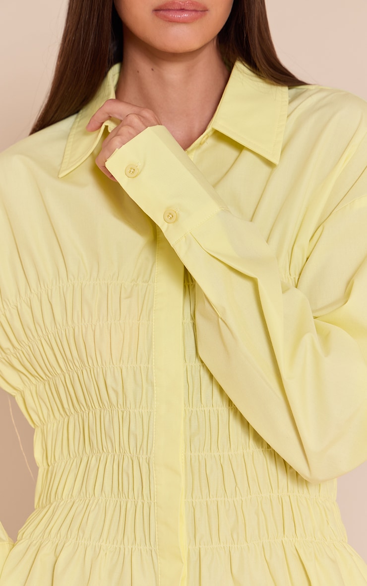Lemon Shirred Fitted Shirt image 4