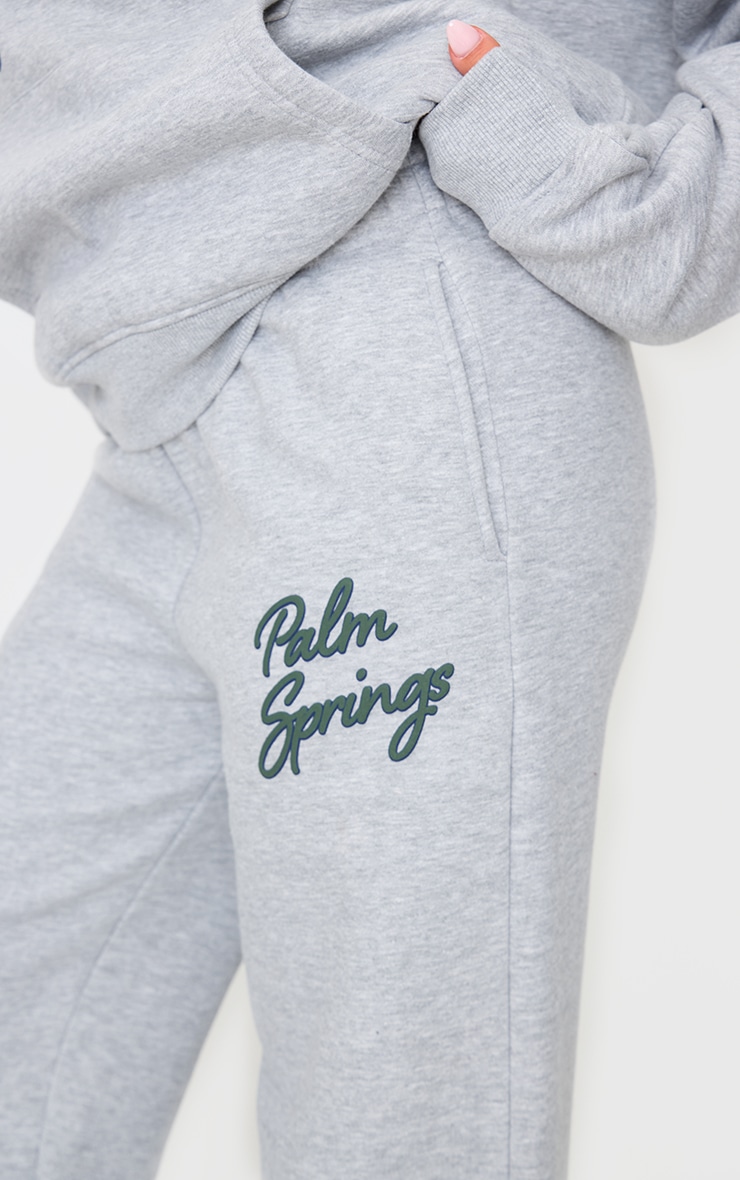 Jogging large gris cendré imprimé "Palm Springs" image 4